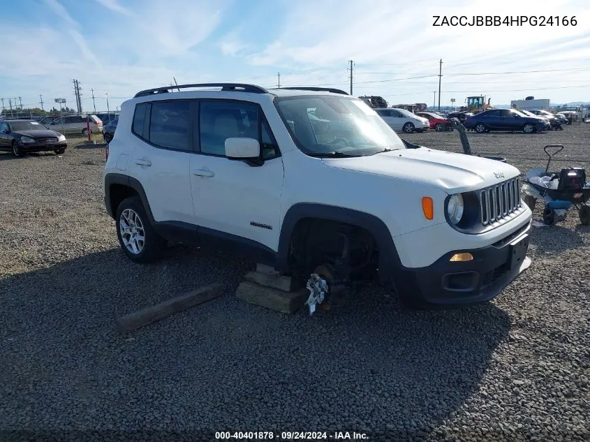 2017 Jeep Renegade Latitude 4X4 VIN: ZACCJBBB4HPG24166 Lot: 40401878