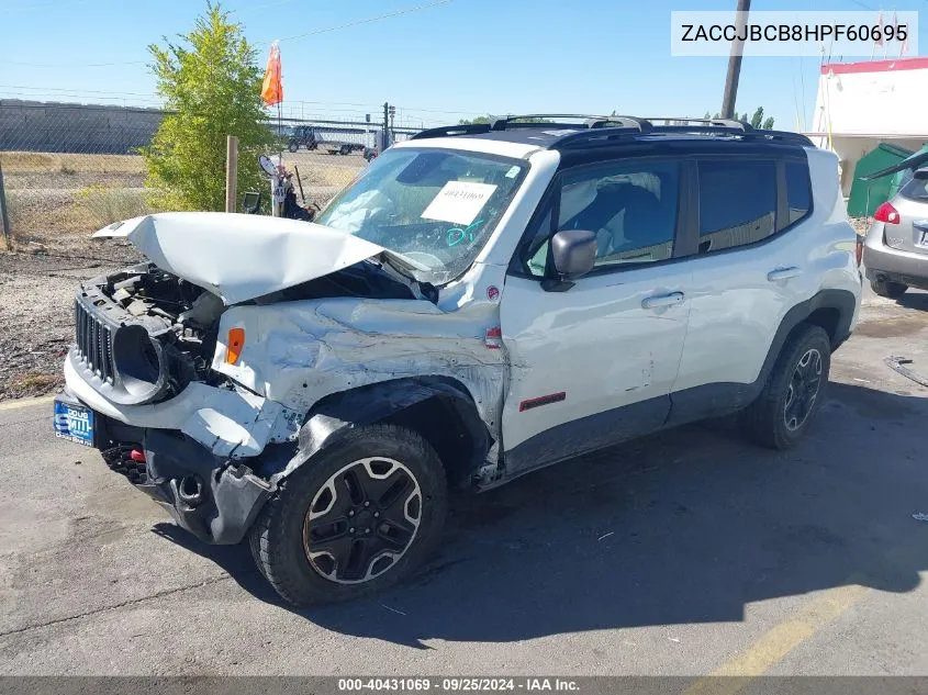 2017 Jeep Renegade Trailhawk 4X4 VIN: ZACCJBCB8HPF60695 Lot: 40431069