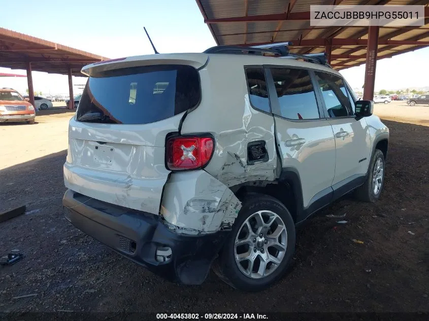 2017 Jeep Renegade Latitude 4X4 VIN: ZACCJBBB9HPG55011 Lot: 40453802