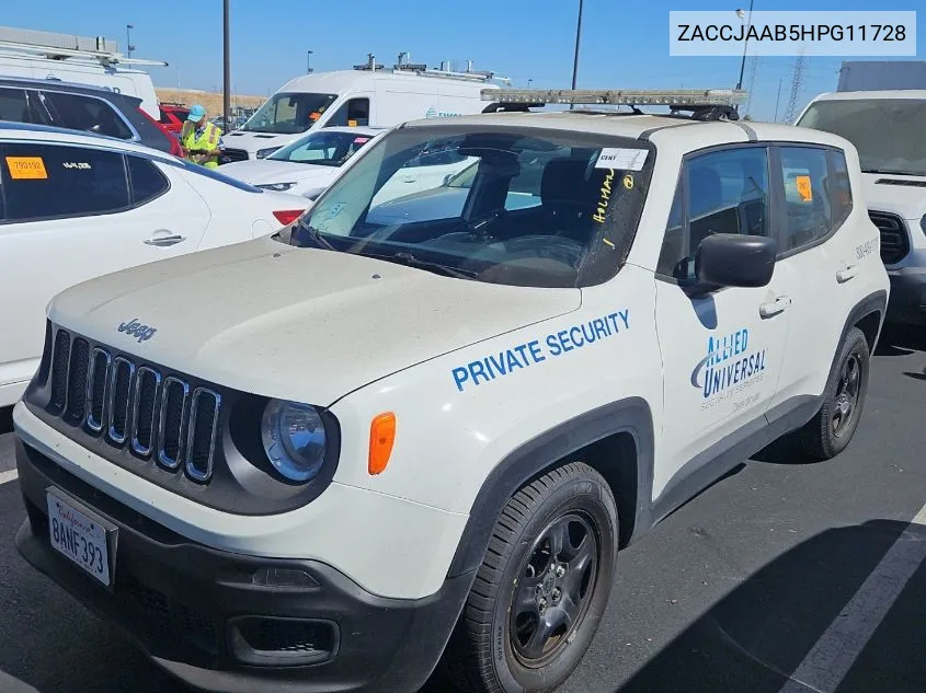 2017 Jeep Renegade Sport Fwd VIN: ZACCJAAB5HPG11728 Lot: 40454023