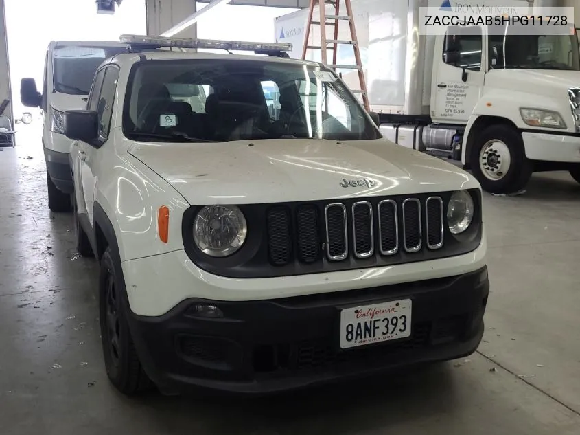 2017 Jeep Renegade Sport Fwd VIN: ZACCJAAB5HPG11728 Lot: 40454023