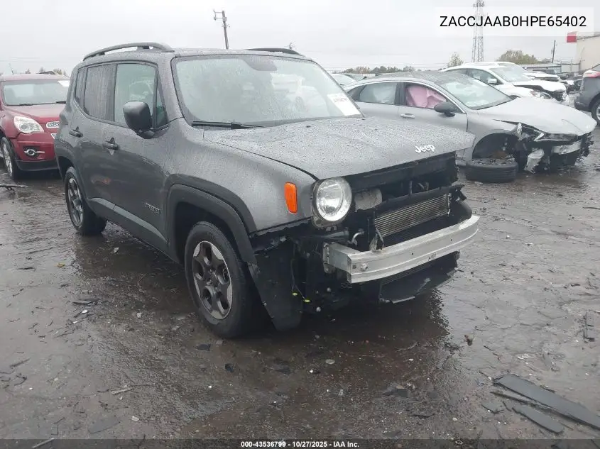 ZACCJAAB0HPE65402 2017 Jeep Renegade Sport Fwd