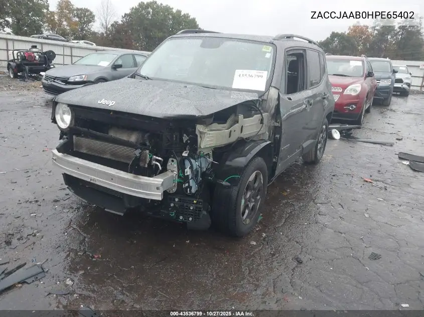 ZACCJAAB0HPE65402 2017 Jeep Renegade Sport Fwd
