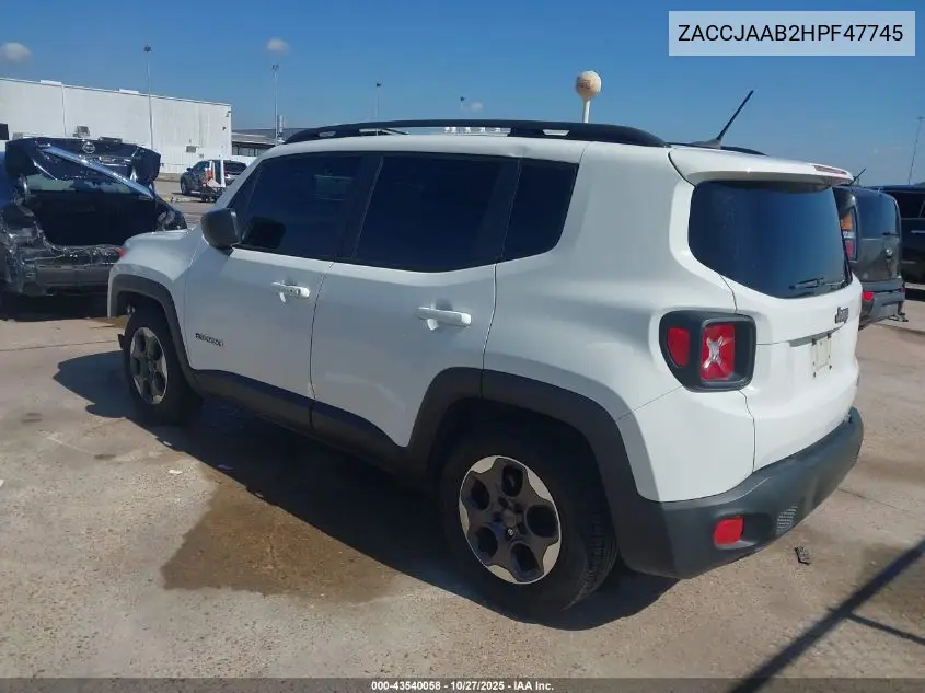 ZACCJAAB2HPF47745 2017 Jeep Renegade Sport Fwd