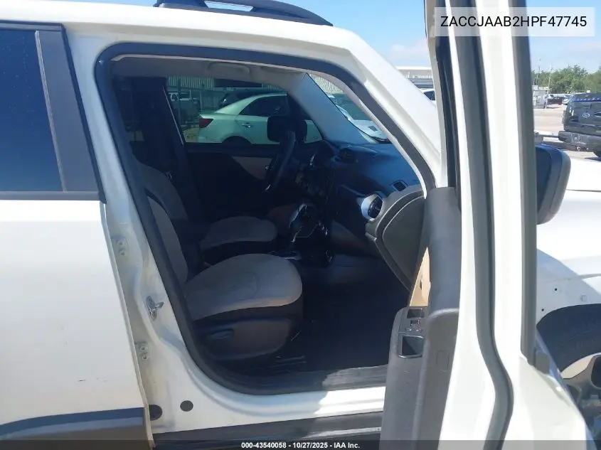 ZACCJAAB2HPF47745 2017 Jeep Renegade Sport Fwd