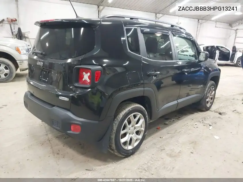 ZACCJBBB3HPG13241 2017 Jeep Renegade Latitude 4X4
