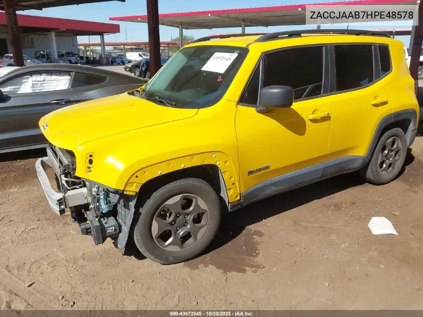 ZACCJAAB7HPE48578 2017 Jeep Renegade Sport Fwd