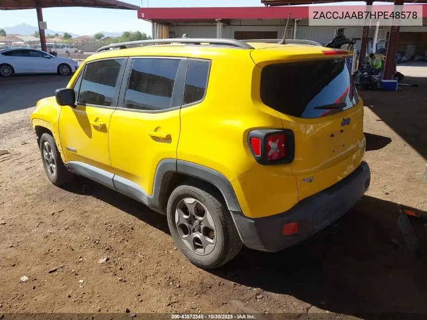 ZACCJAAB7HPE48578 2017 Jeep Renegade Sport Fwd