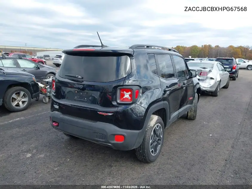ZACCJBCBXHPG67568 2017 Jeep Renegade Trailhawk 4X4