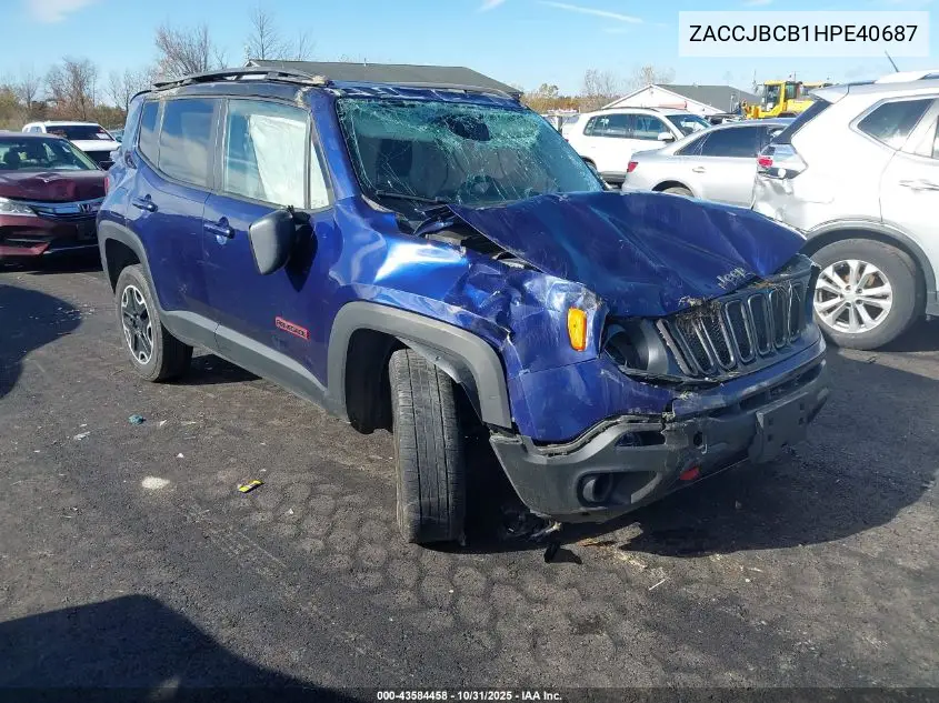 ZACCJBCB1HPE40687 2017 Jeep Renegade Trailhawk 4X4