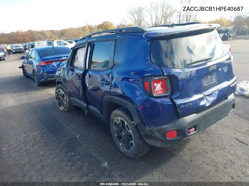 ZACCJBCB1HPE40687 2017 Jeep Renegade Trailhawk 4X4