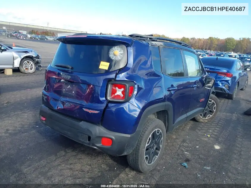 ZACCJBCB1HPE40687 2017 Jeep Renegade Trailhawk 4X4