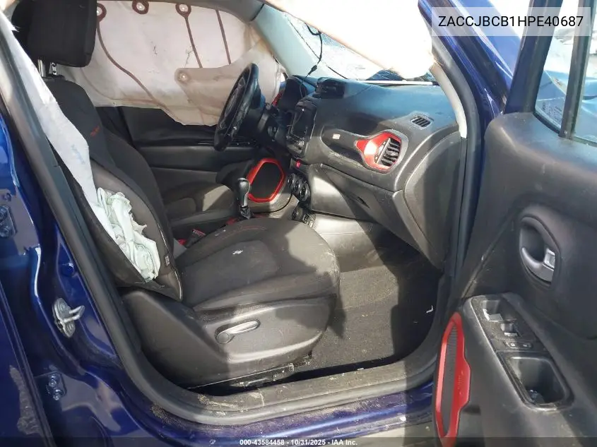 ZACCJBCB1HPE40687 2017 Jeep Renegade Trailhawk 4X4