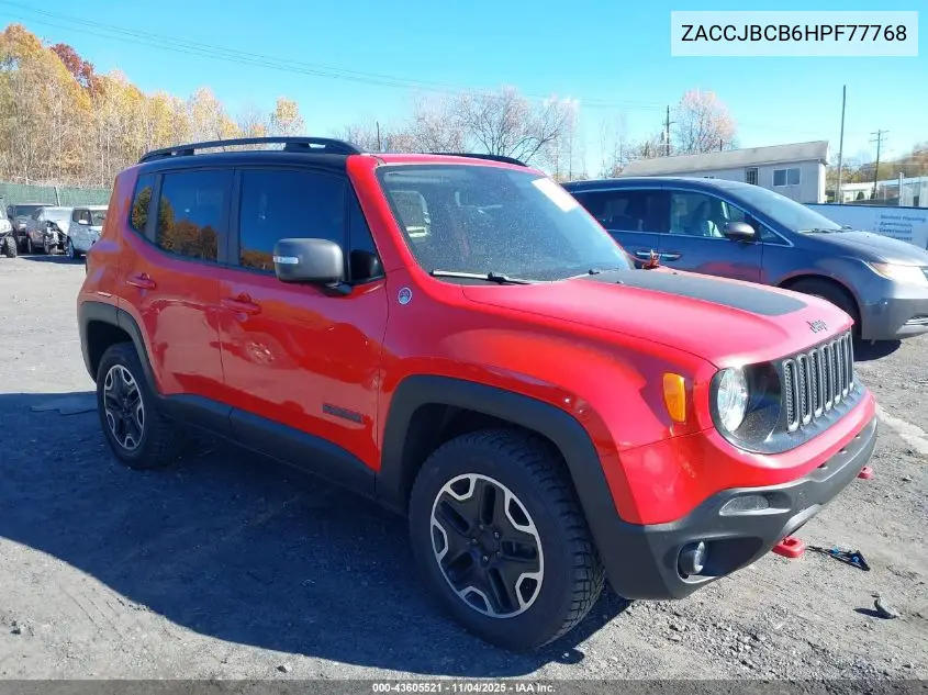 ZACCJBCB6HPF77768 2017 Jeep Renegade Trailhawk 4X4