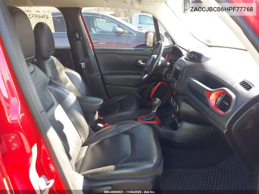 ZACCJBCB6HPF77768 2017 Jeep Renegade Trailhawk 4X4