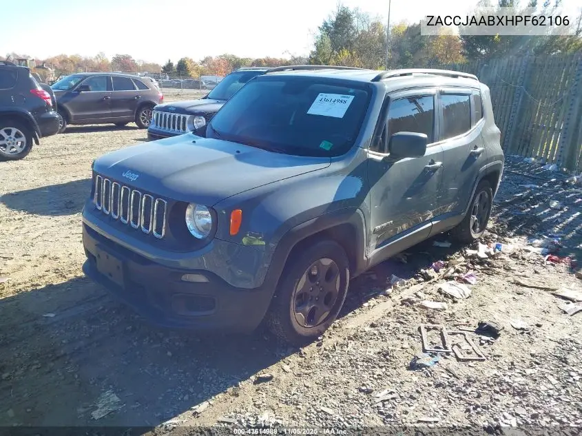 ZACCJAABXHPF62106 2017 Jeep Renegade Sport Fwd