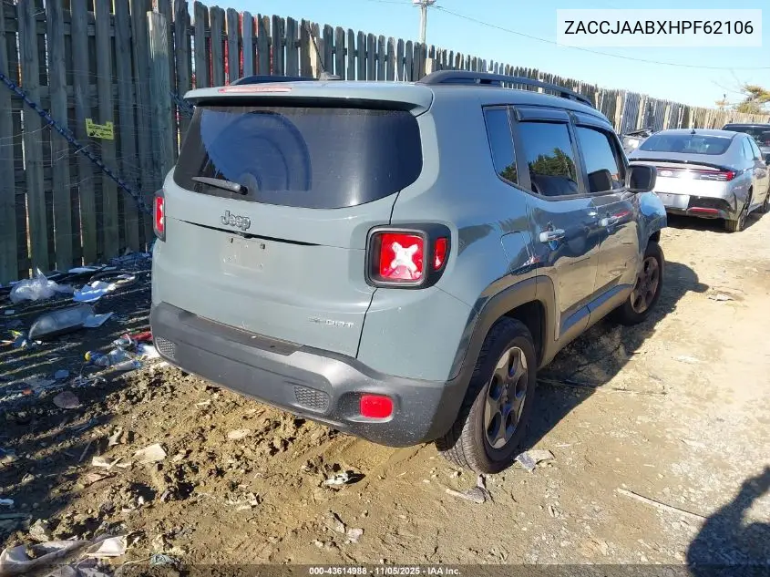 ZACCJAABXHPF62106 2017 Jeep Renegade Sport Fwd