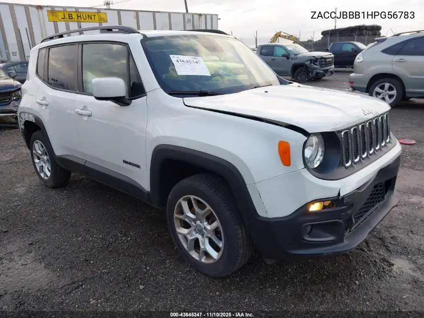 ZACCJBBB1HPG56783 2017 Jeep Renegade Latitude 4X4