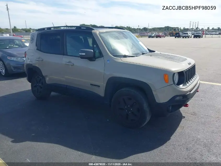 ZACCJBCB5HPF98059 2017 Jeep Renegade Deserthawk 4X4
