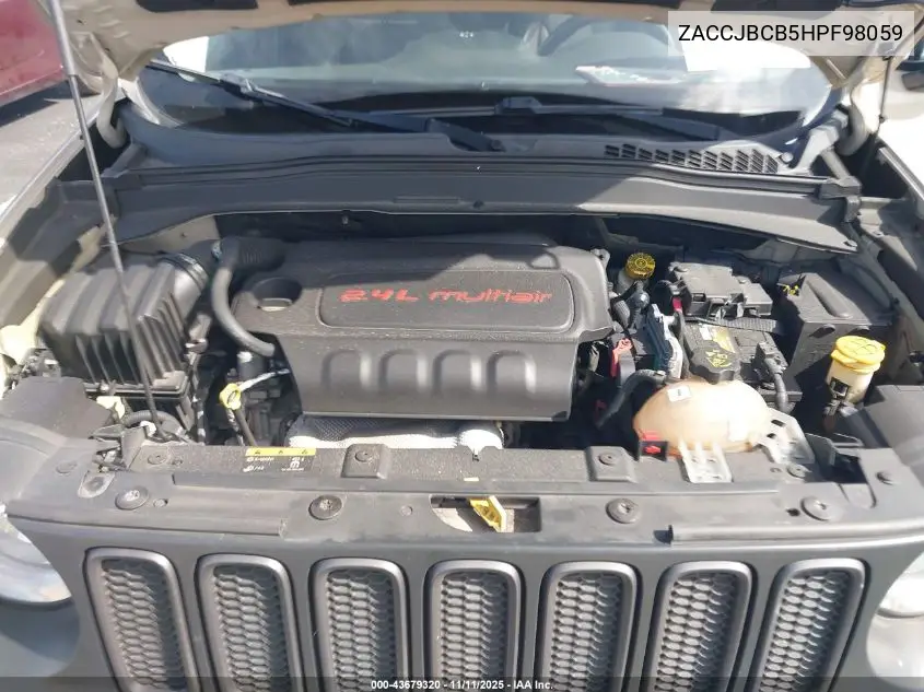 ZACCJBCB5HPF98059 2017 Jeep Renegade Deserthawk 4X4