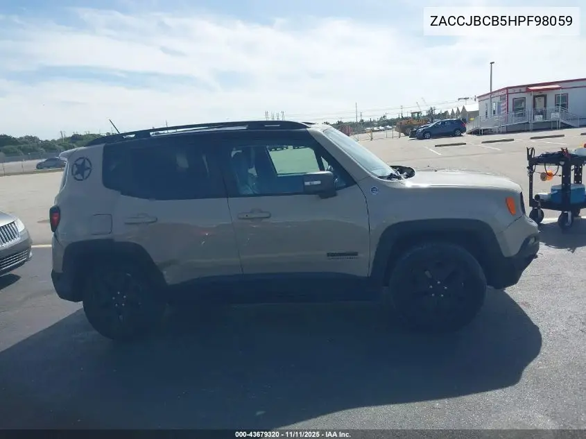 ZACCJBCB5HPF98059 2017 Jeep Renegade Deserthawk 4X4