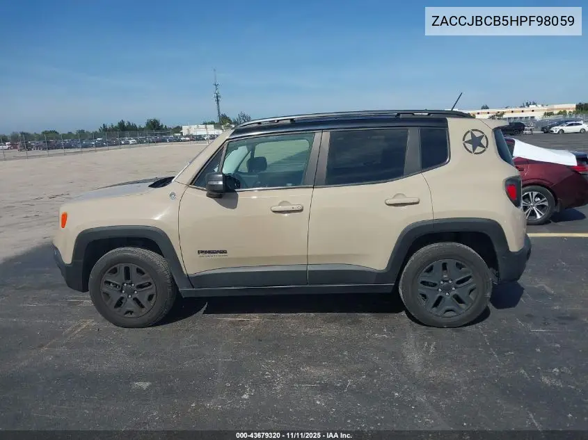 ZACCJBCB5HPF98059 2017 Jeep Renegade Deserthawk 4X4