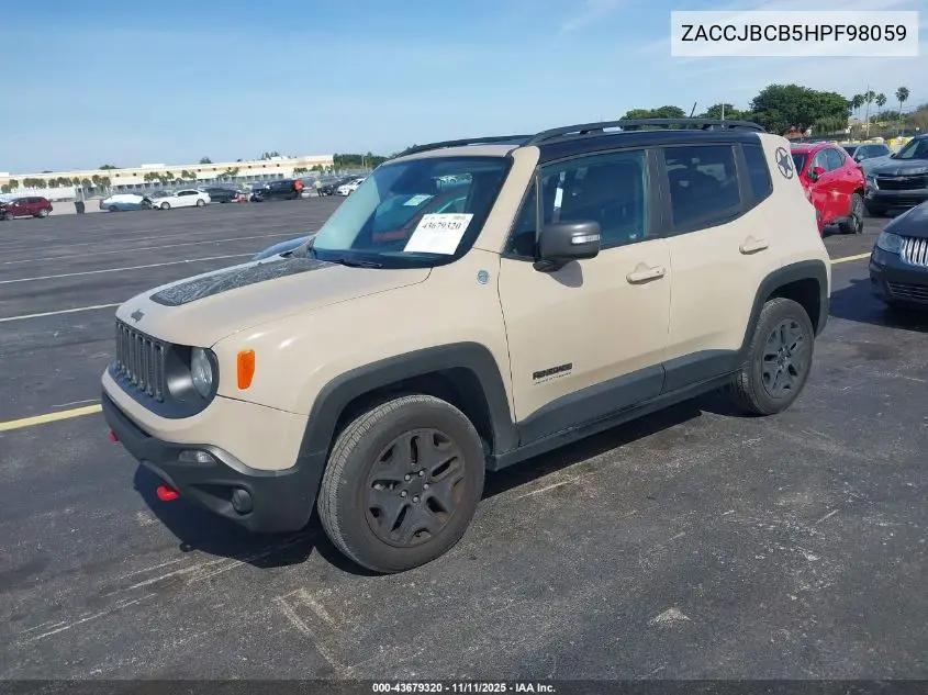 ZACCJBCB5HPF98059 2017 Jeep Renegade Deserthawk 4X4
