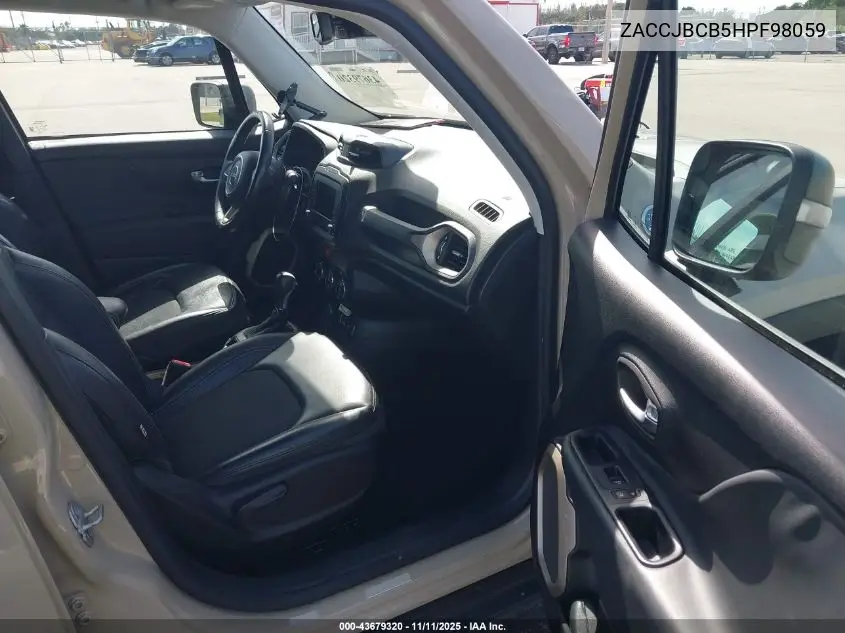 ZACCJBCB5HPF98059 2017 Jeep Renegade Deserthawk 4X4