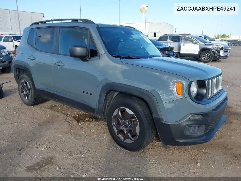 ZACCJAABXHPE49241 2017 Jeep Renegade Sport Fwd