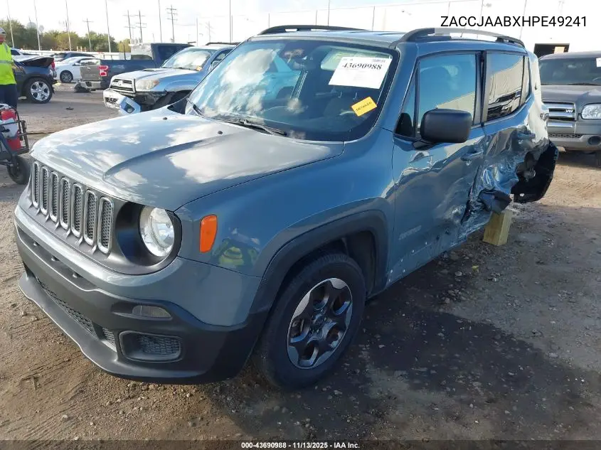 ZACCJAABXHPE49241 2017 Jeep Renegade Sport Fwd