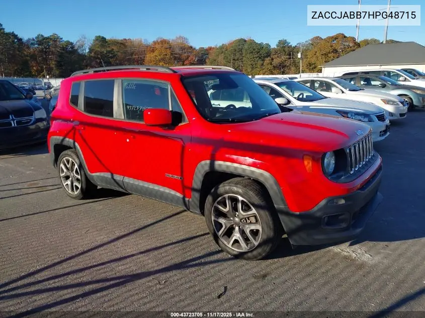 ZACCJABB7HPG48715 2017 Jeep Renegade Latitude Fwd