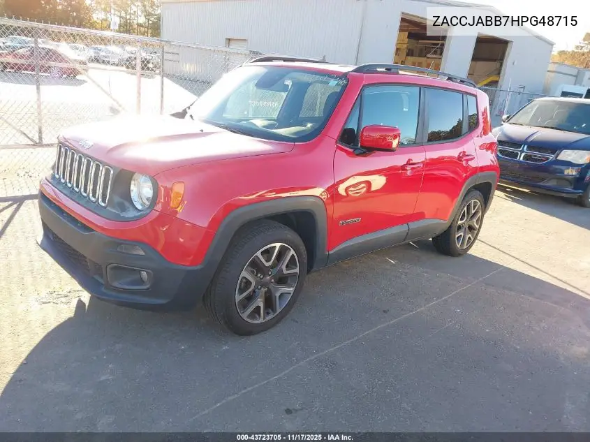 ZACCJABB7HPG48715 2017 Jeep Renegade Latitude Fwd