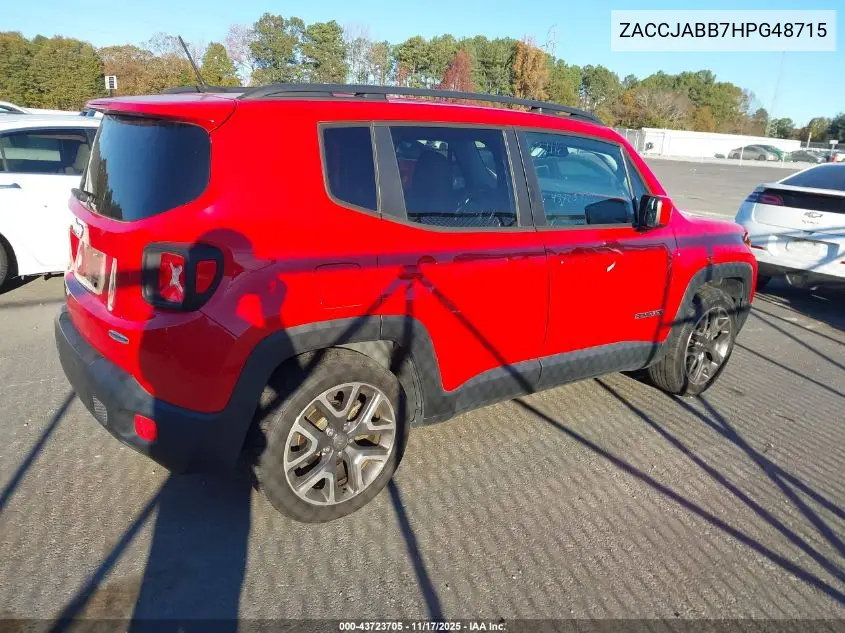 ZACCJABB7HPG48715 2017 Jeep Renegade Latitude Fwd