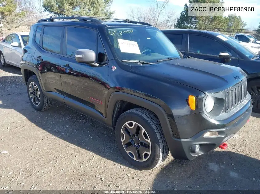ZACCJBCB3HPE86960 2017 Jeep Renegade Trailhawk 4X4