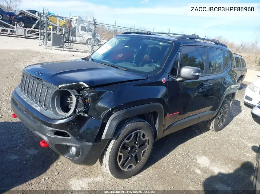 ZACCJBCB3HPE86960 2017 Jeep Renegade Trailhawk 4X4