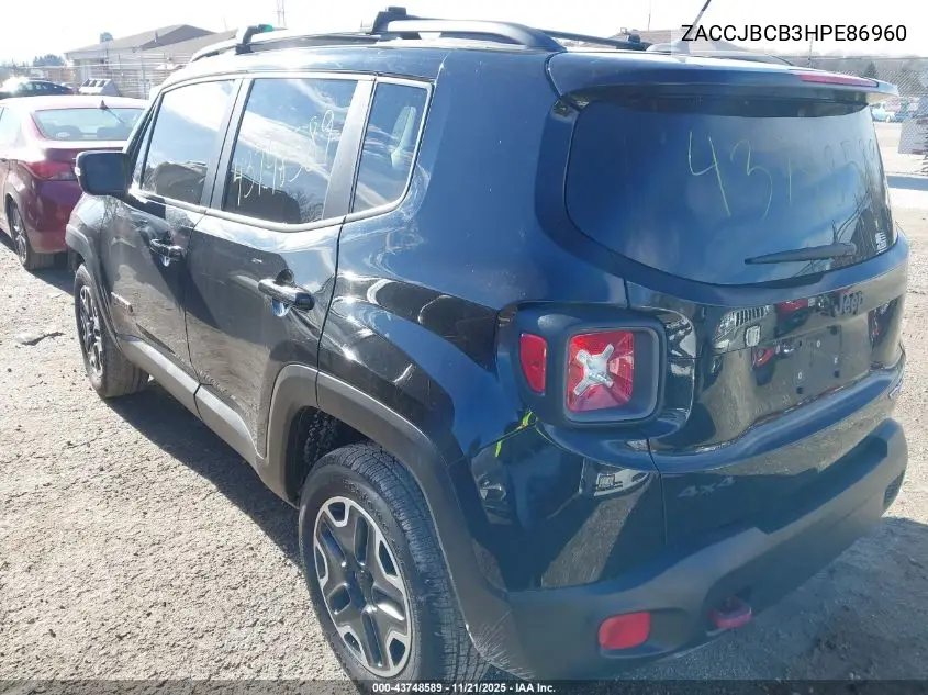 ZACCJBCB3HPE86960 2017 Jeep Renegade Trailhawk 4X4