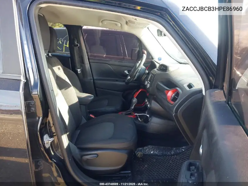 ZACCJBCB3HPE86960 2017 Jeep Renegade Trailhawk 4X4