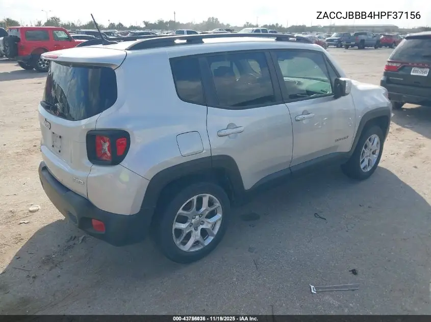 ZACCJBBB4HPF37156 2017 Jeep Renegade Latitude 4X4