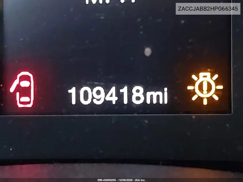 ZACCJABB2HPG66345 2017 Jeep Renegade Latitude Fwd
