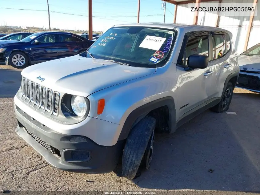 ZACCJBAB2HPG05696 2017 Jeep Renegade Sport 4X4