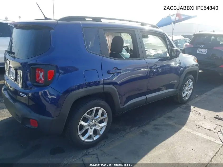 ZACCJABBXHPE64840 2017 Jeep Renegade Latitude Fwd