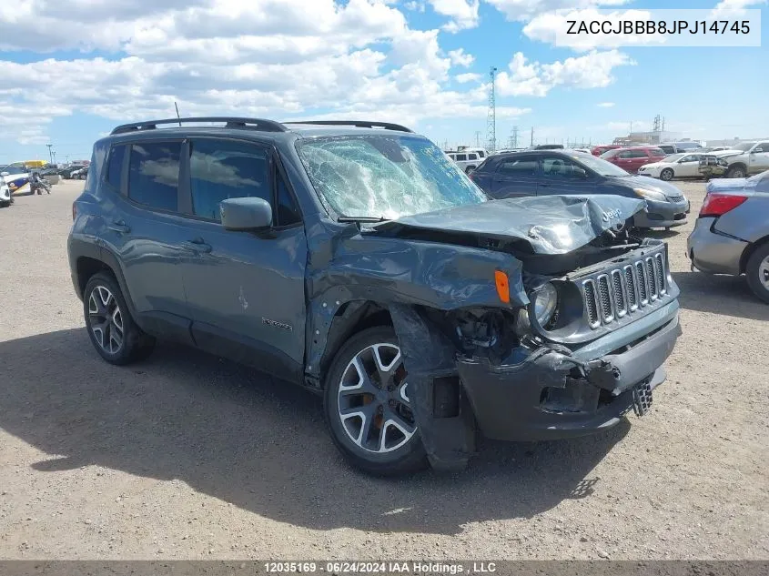 2018 Jeep Renegade Latitude VIN: ZACCJBBB8JPJ14745 Lot: 12035169