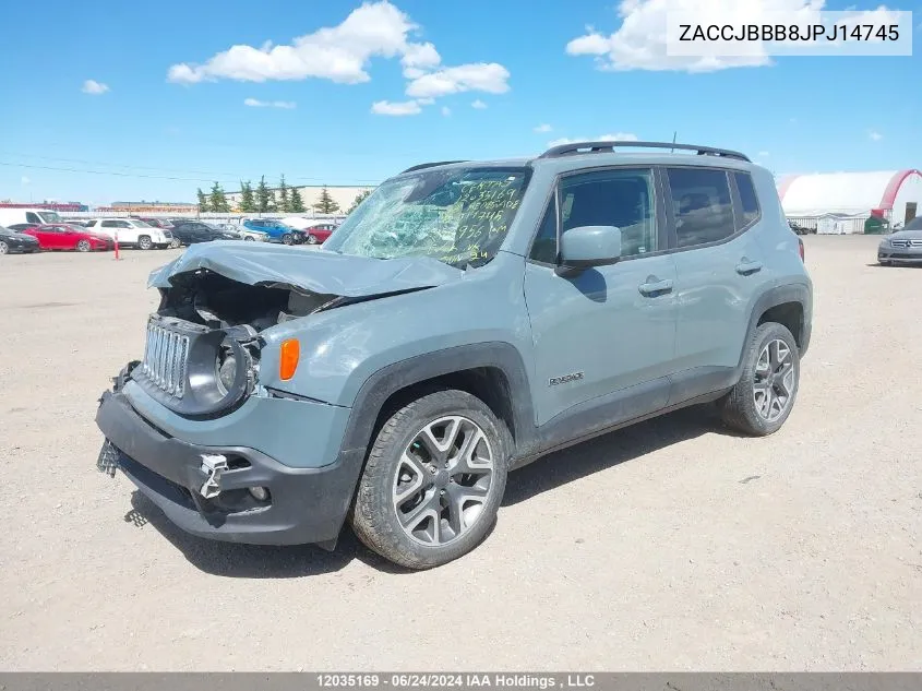 2018 Jeep Renegade Latitude VIN: ZACCJBBB8JPJ14745 Lot: 12035169