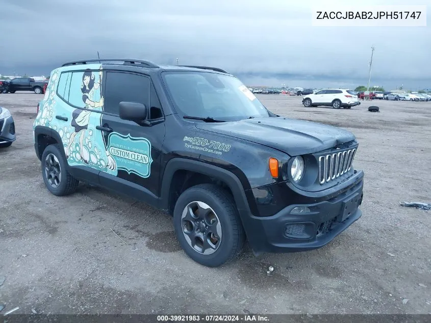 ZACCJBAB2JPH51747 2018 Jeep Renegade Sport 4X4