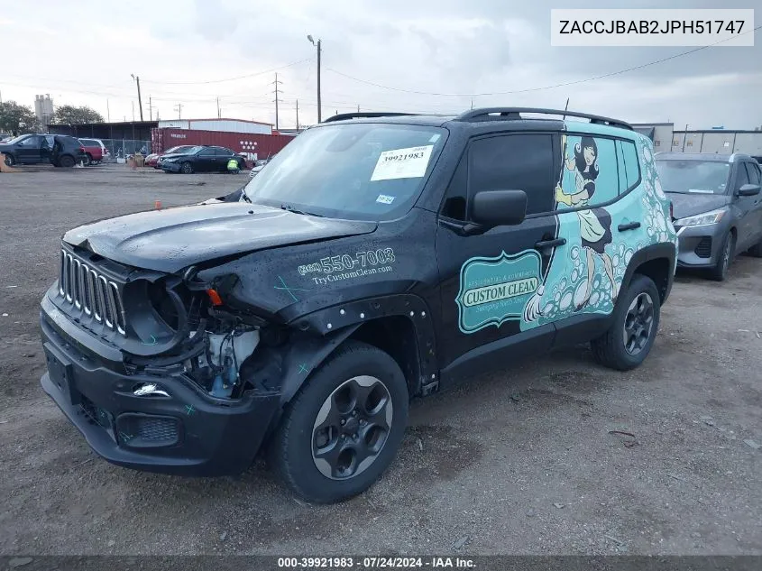 ZACCJBAB2JPH51747 2018 Jeep Renegade Sport 4X4