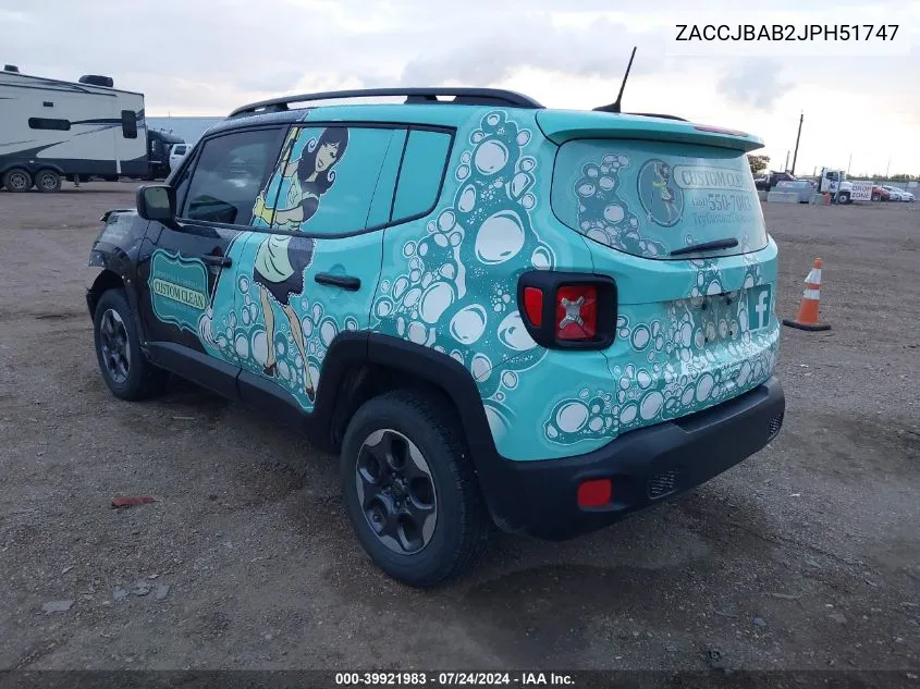 ZACCJBAB2JPH51747 2018 Jeep Renegade Sport 4X4