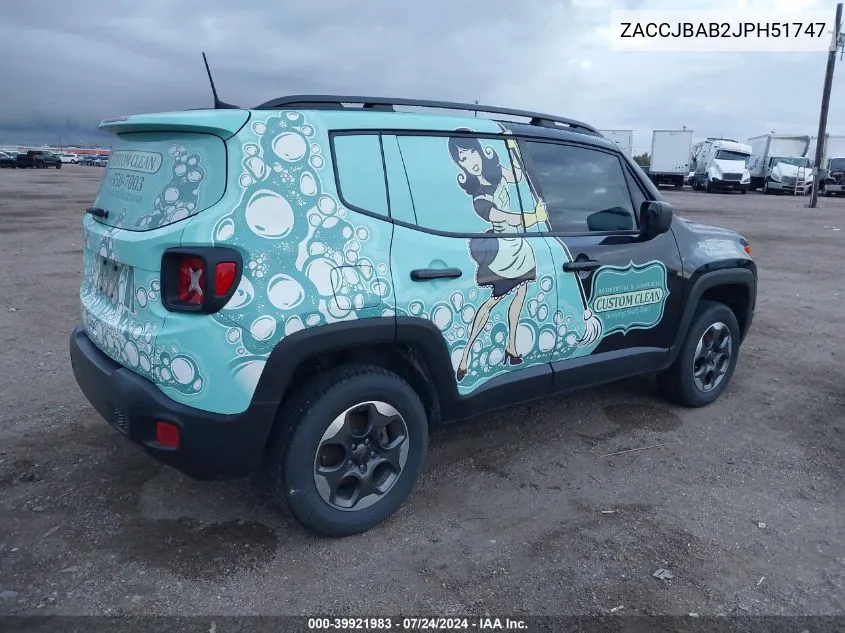 ZACCJBAB2JPH51747 2018 Jeep Renegade Sport 4X4