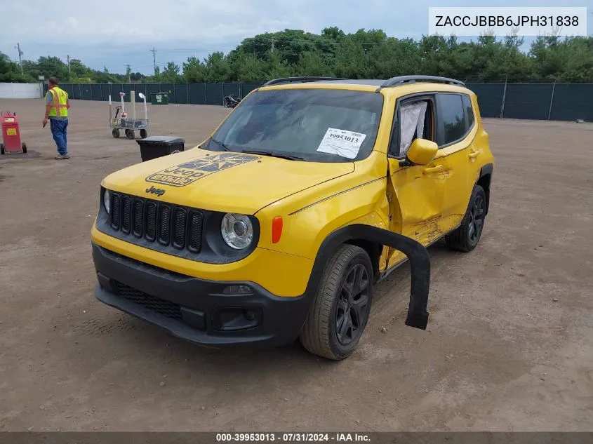 2018 Jeep Renegade Altitude 4X4 VIN: ZACCJBBB6JPH31838 Lot: 39953013