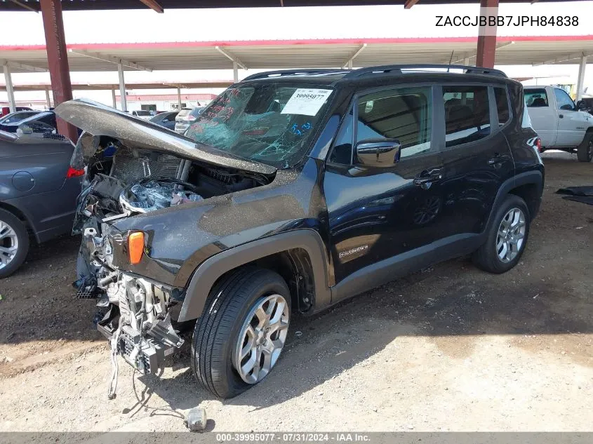 2018 Jeep Renegade Latitude 4X4 VIN: ZACCJBBB7JPH84838 Lot: 39995077