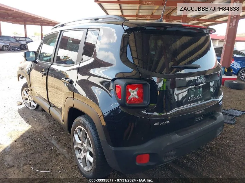 2018 Jeep Renegade Latitude 4X4 VIN: ZACCJBBB7JPH84838 Lot: 39995077